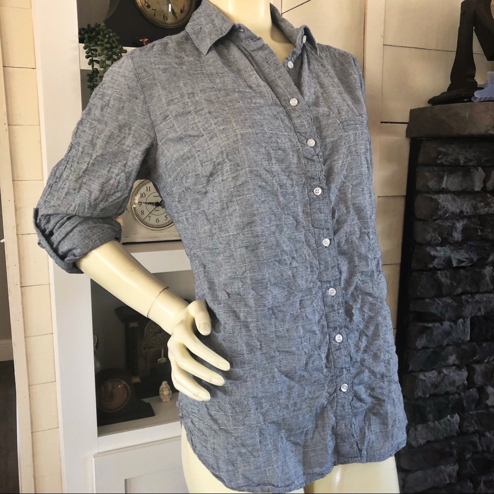 Soft Surroundings Crinkled Button Front Shirt - image 2
